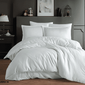 لحاف فندقي 6 قطع قطن ساده - متعدد الالوان