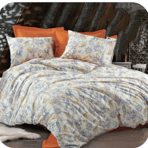 طقم لحاف تركي نفرين 7 قطع مشجر - متعدد الالوان