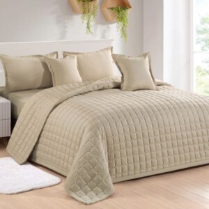 مفرش مضغوط صيفي نفر ونص 4 قطع – خفيف وعملي للسفر والاستخدام اليومي