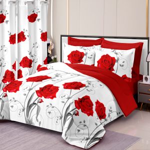 مفرش 8 قطع مع ستاره رومانسي - متعدد الالوان