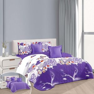 مفرش صيفي مضغوط 6 قطع نفرين بتصميم رومانسي من المايكروفايبر