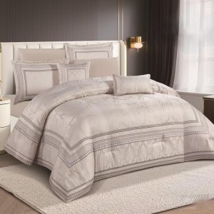 مفرش سرير جاكار نفرين 8 قطع نقش مشجر