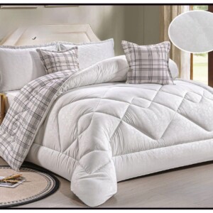 محتويات طقم مفرش نفرين 6 قطع مع أغطية وسائد