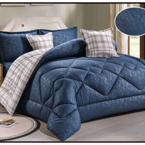 محتويات طقم مفرش نفرين 6 قطع مع أغطية وسائد