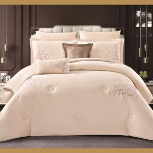 مفرش سرير فاخر قطن مطرز لغرف النوم